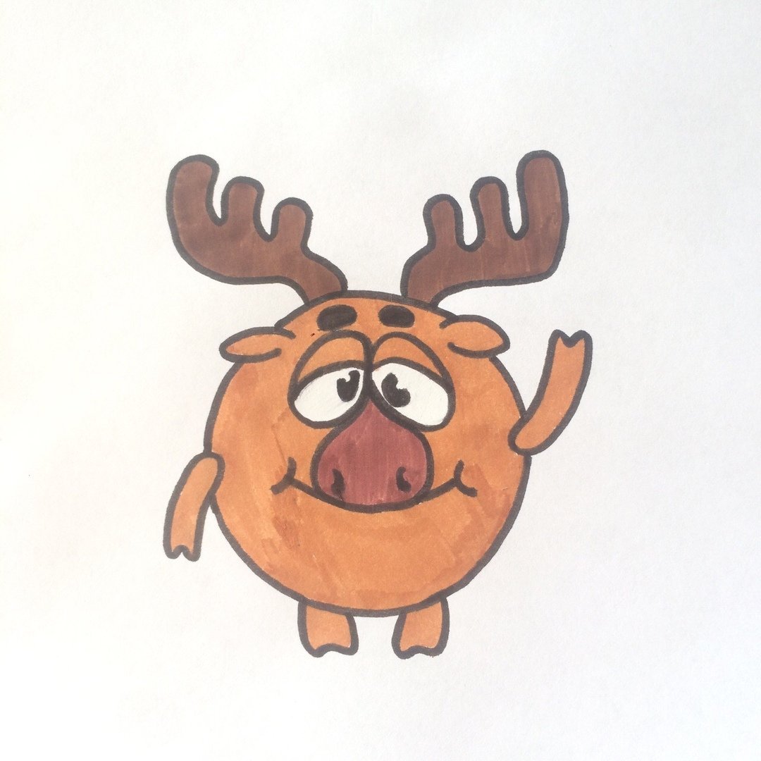 Лосяш Смешарики нарисовать