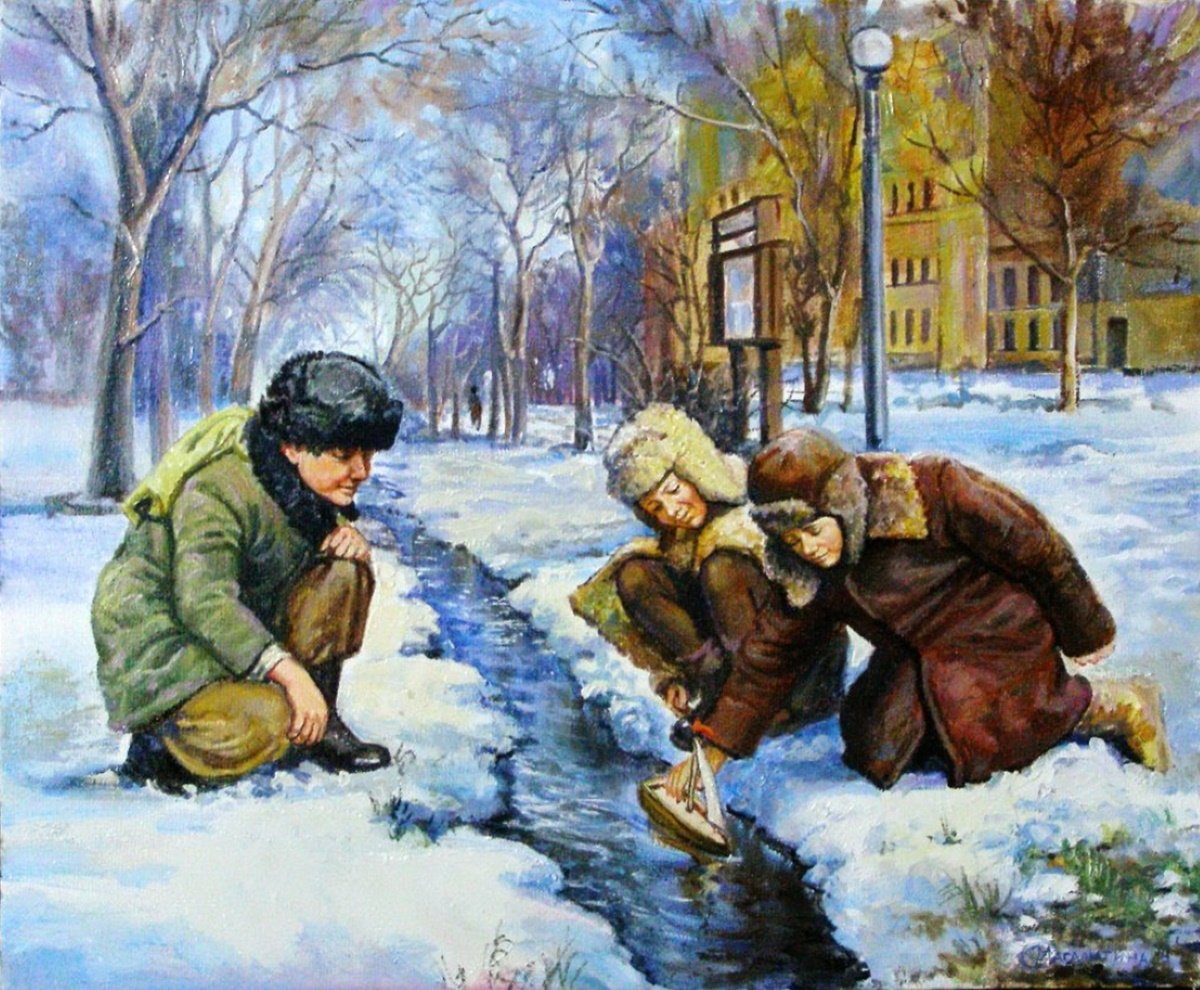 Весенние детские забавы