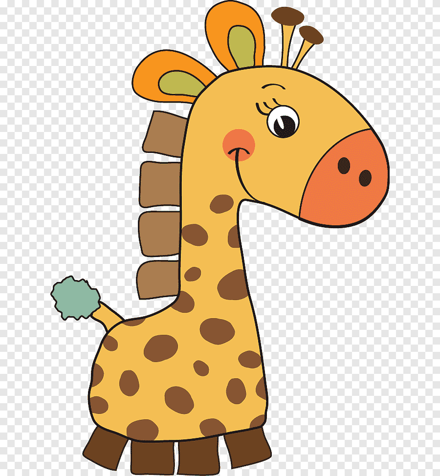 Жираф в очках мультяшный