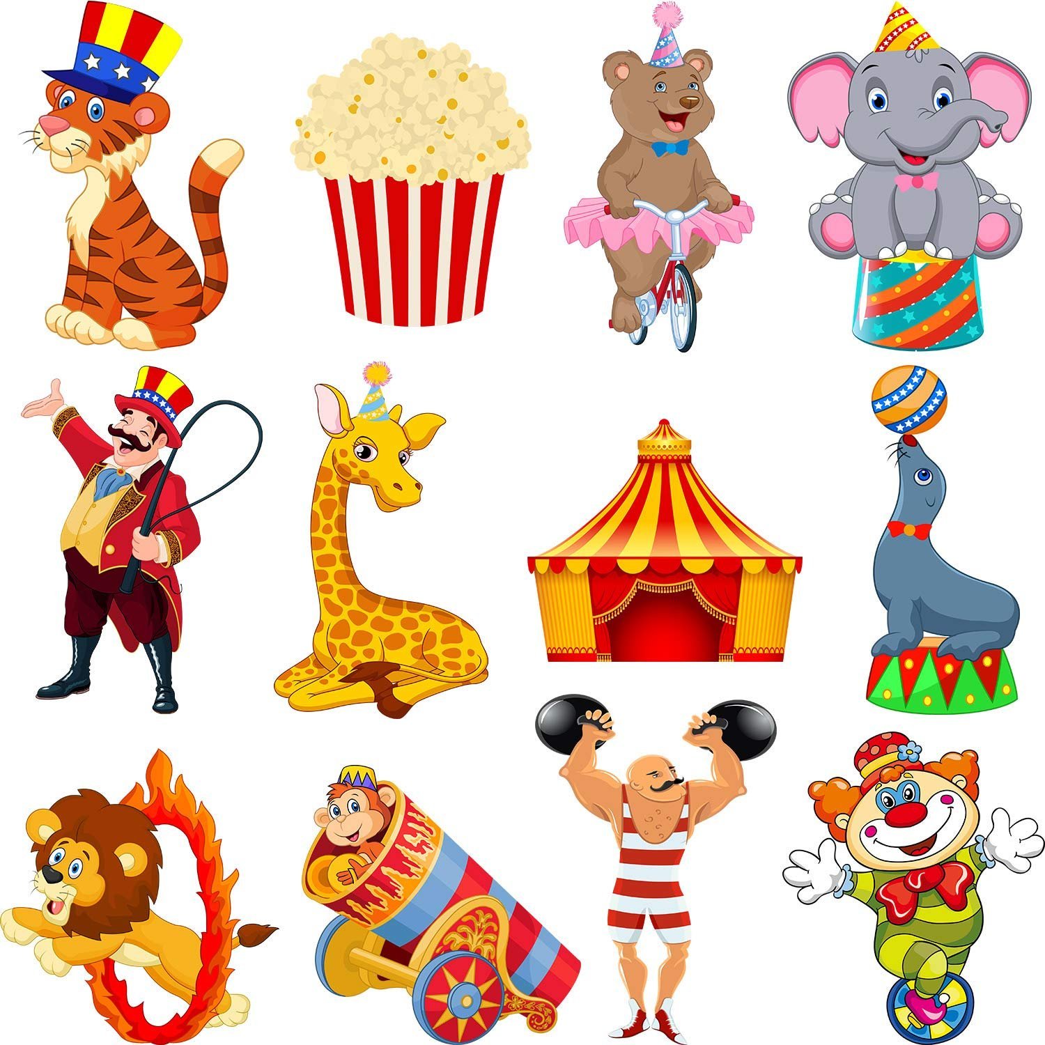 Как нарисовать цифровой цирк персонажей. Цирковые животные. Цирк иллюстрации для детей. Цирк фигурки. Животные цирка для детей.