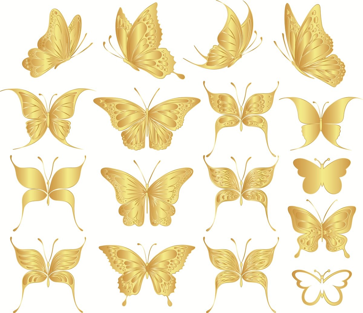 Золотистая бабочка