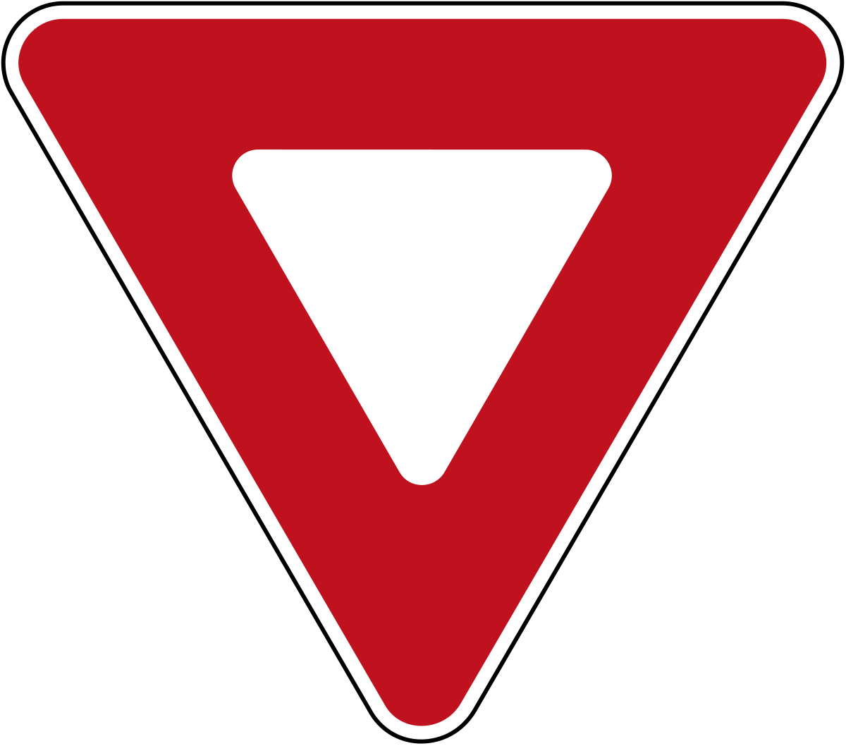 Дорожный знак "Уступи дорогу"