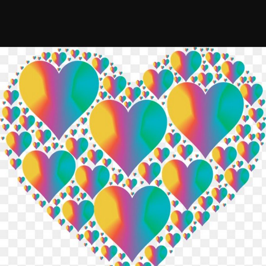 Разноцветное сердце лайки