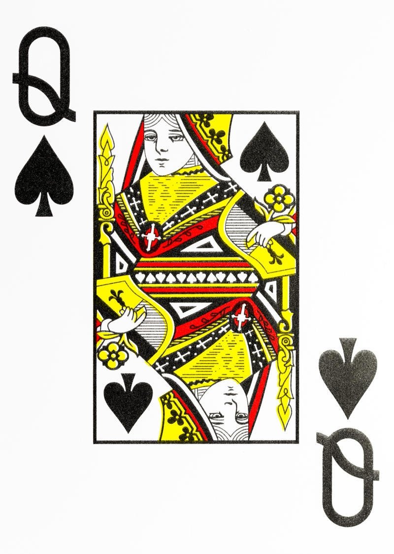 Карта Игральная Пиковая дама Пиковая