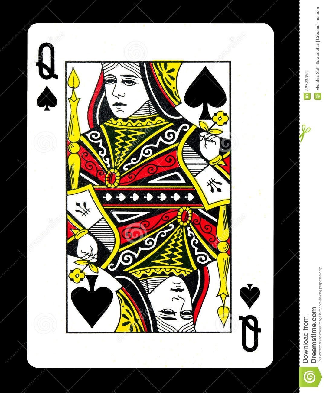 Карта Игральная Пиковая дама Пиковая