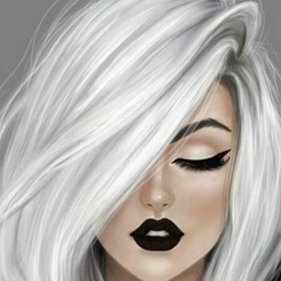 Мультяшка с белыми волосами