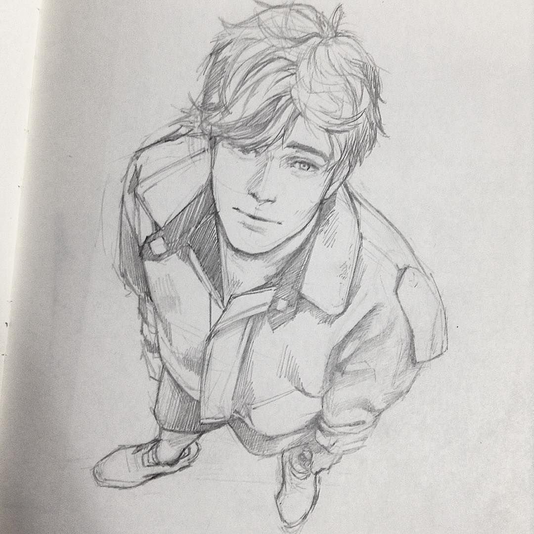Парень рисунок