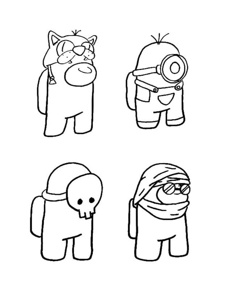 Раскраска амонг АС