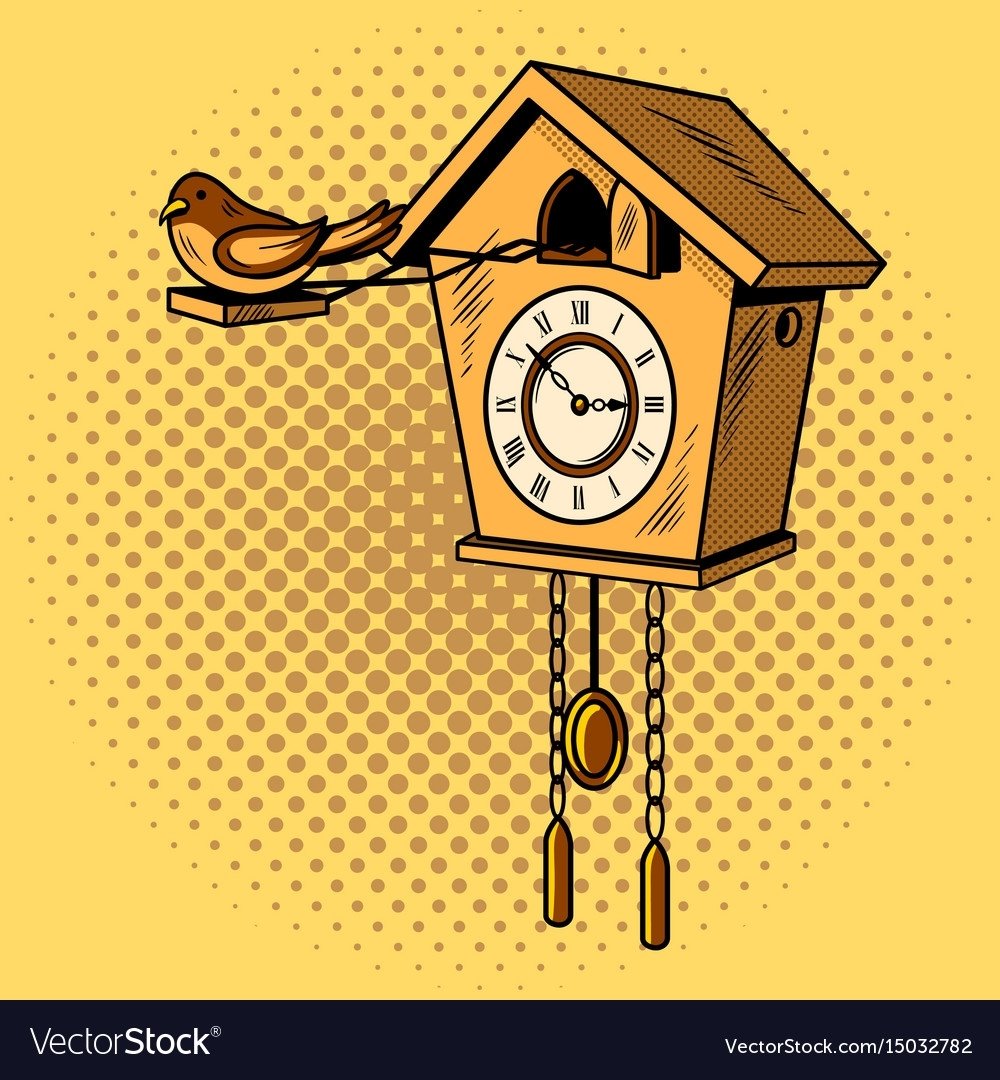 Часы с кукушкой рисунок