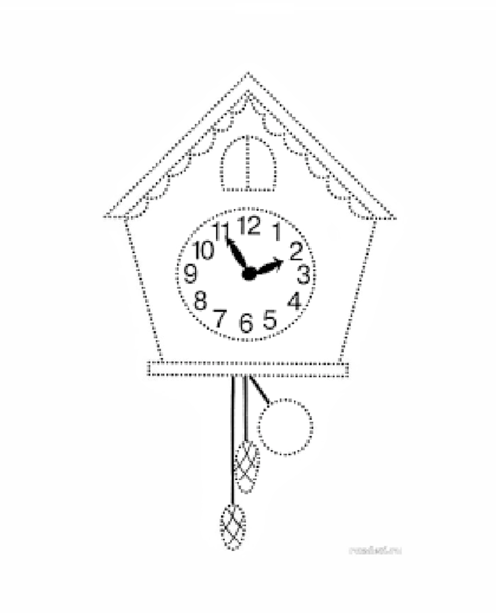 Часы раскраска