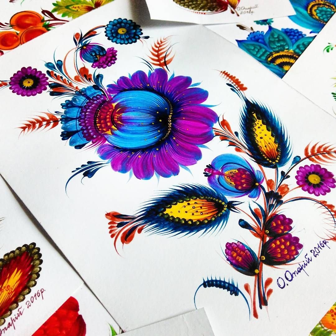 Украинская роспись элементы