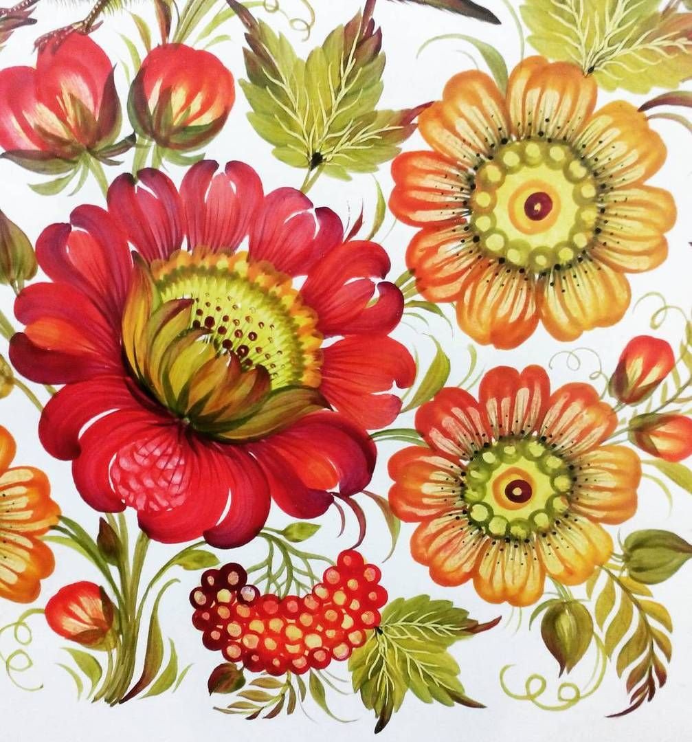 Декоративная роспись горизонтальная