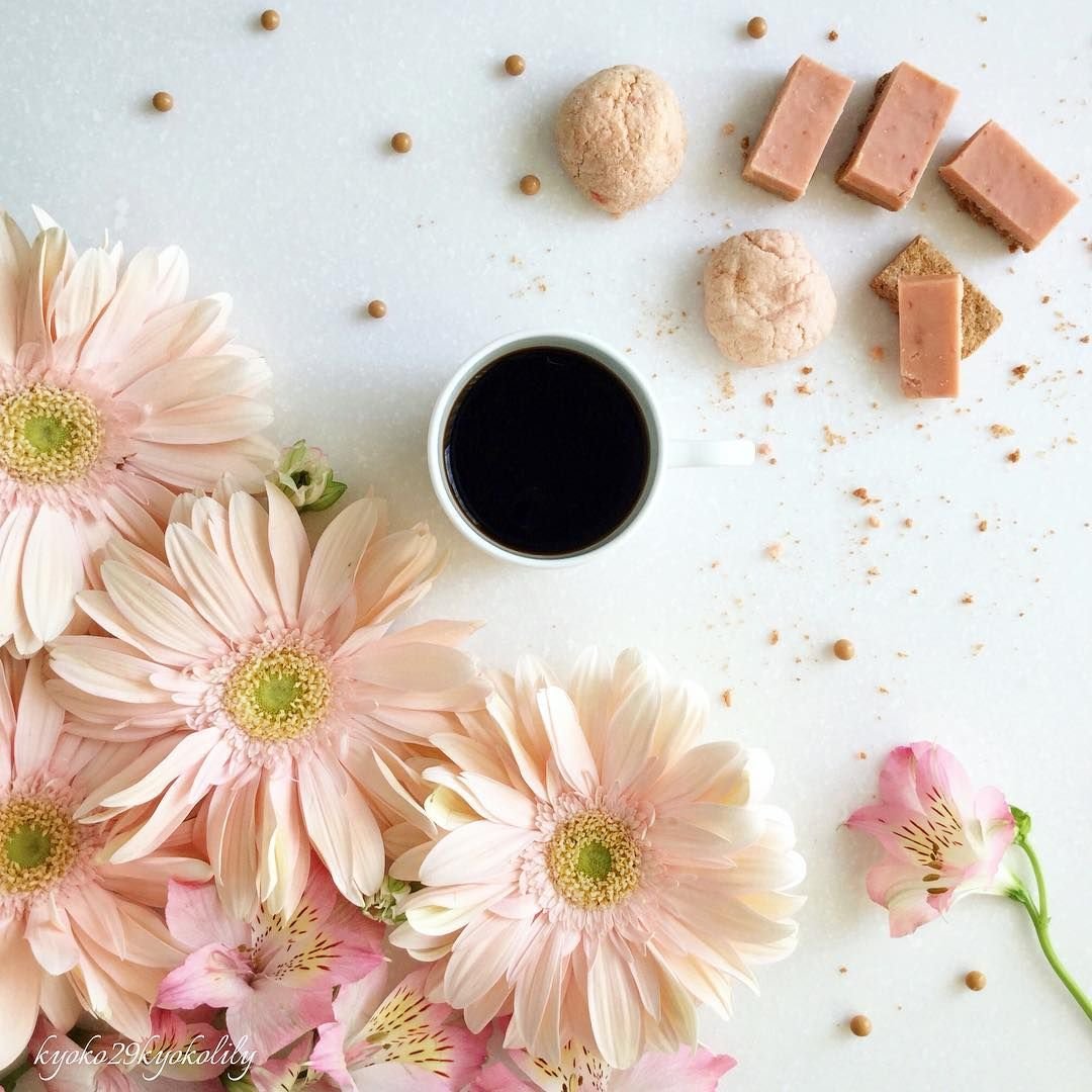 Кофе и цветы