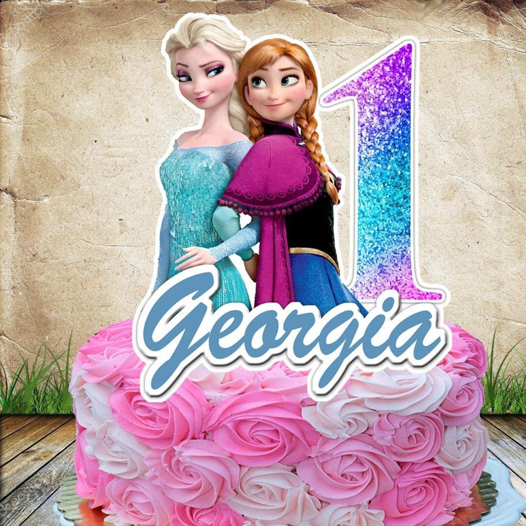 Анна и эльза картинка на торт