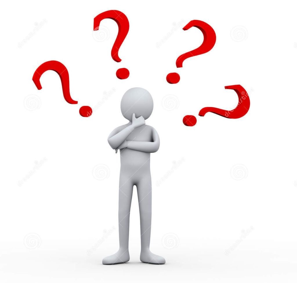 Человечек с вопросом и лицом