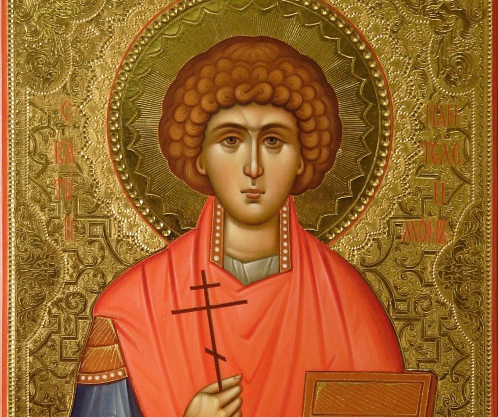Великомученик Пантелеимон старинная икона