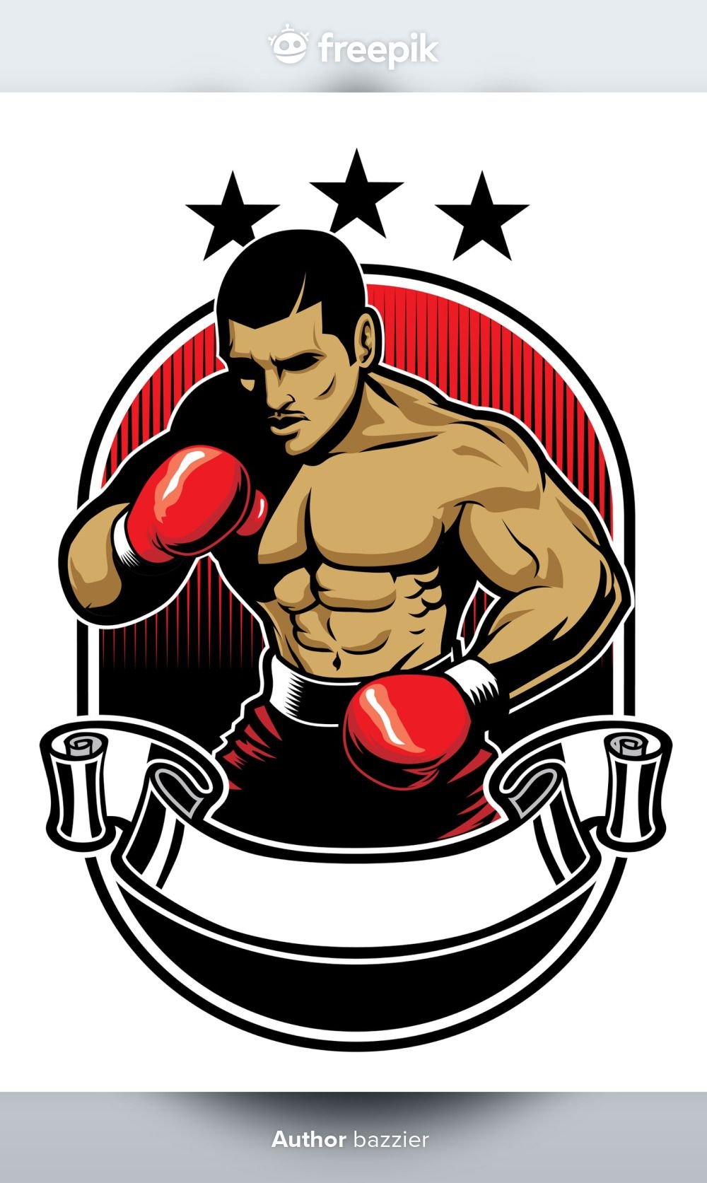Боксер в перчатках вектор