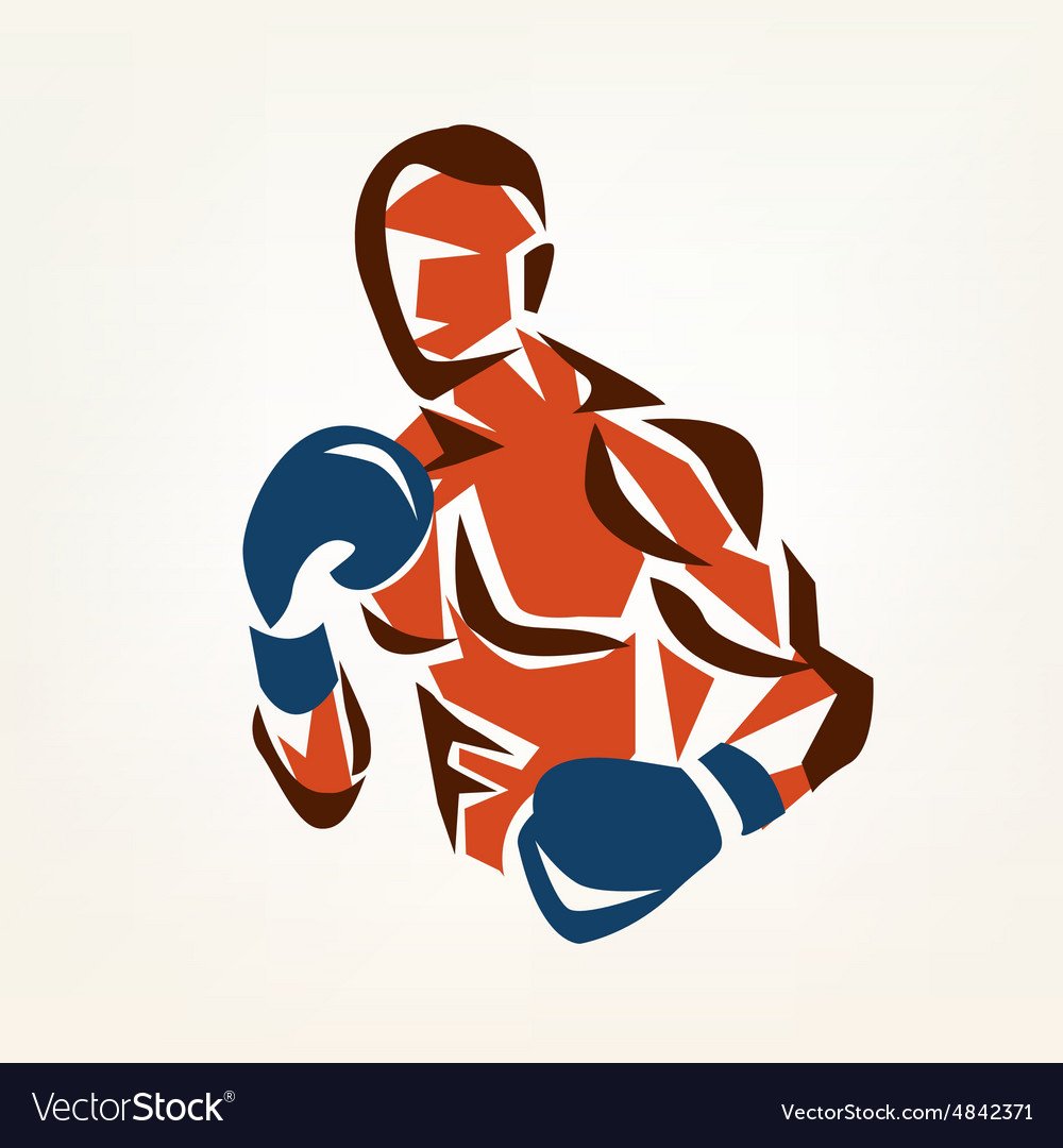 Силуэт спортсмена бокс