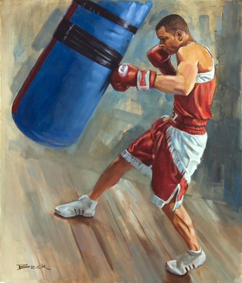 Бокс в живописи