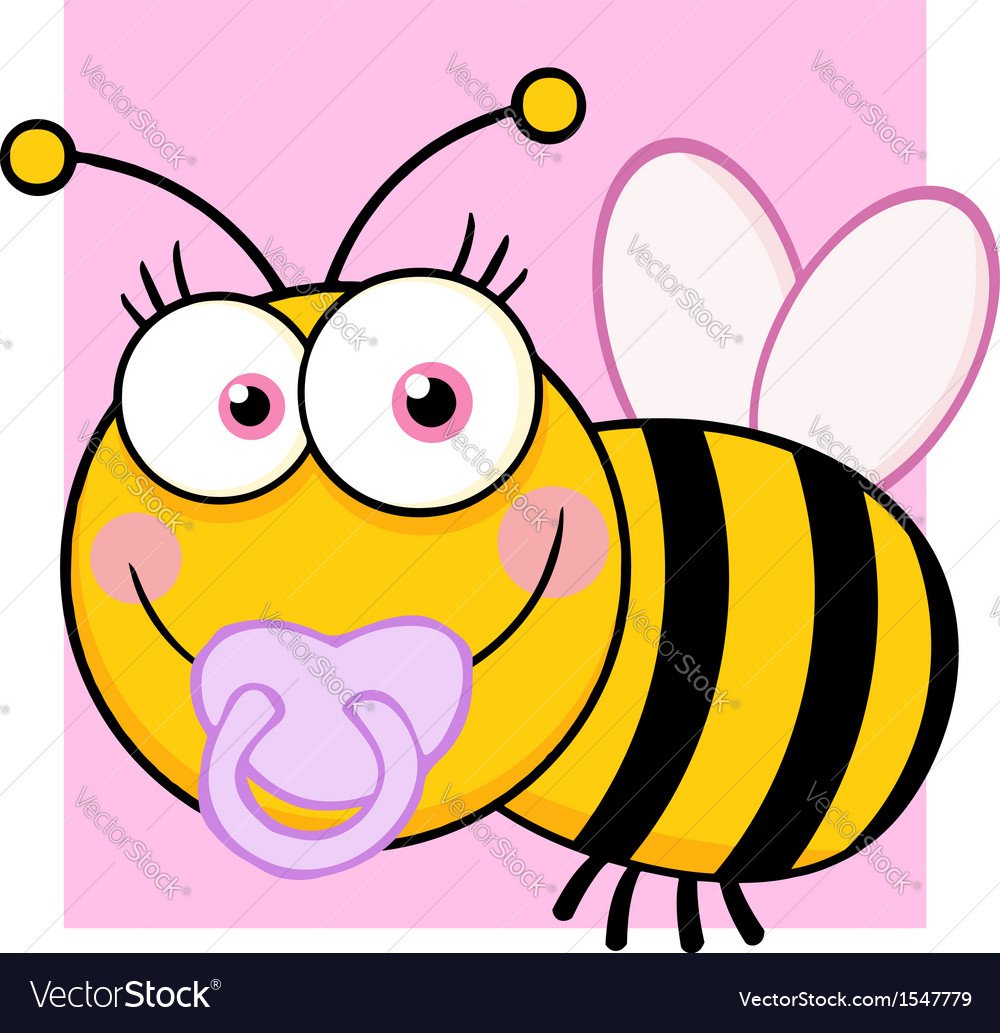 Шмель красивый мультяшный