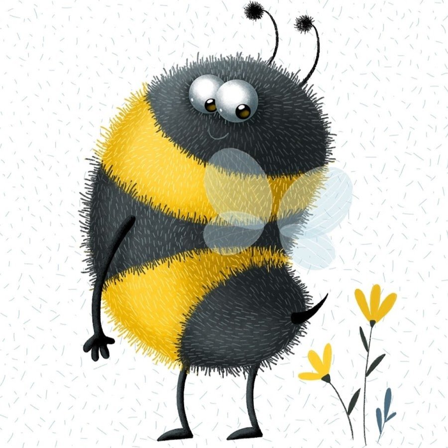 Маска пчелы черно белая