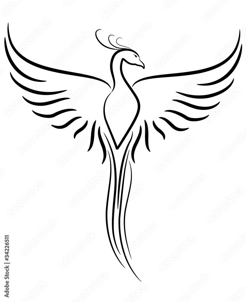 Феникс детский рисунок