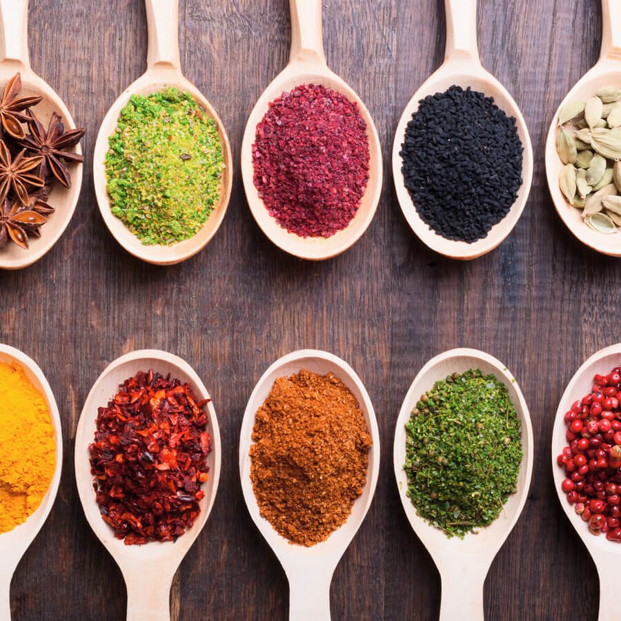 Приправы светлый фон