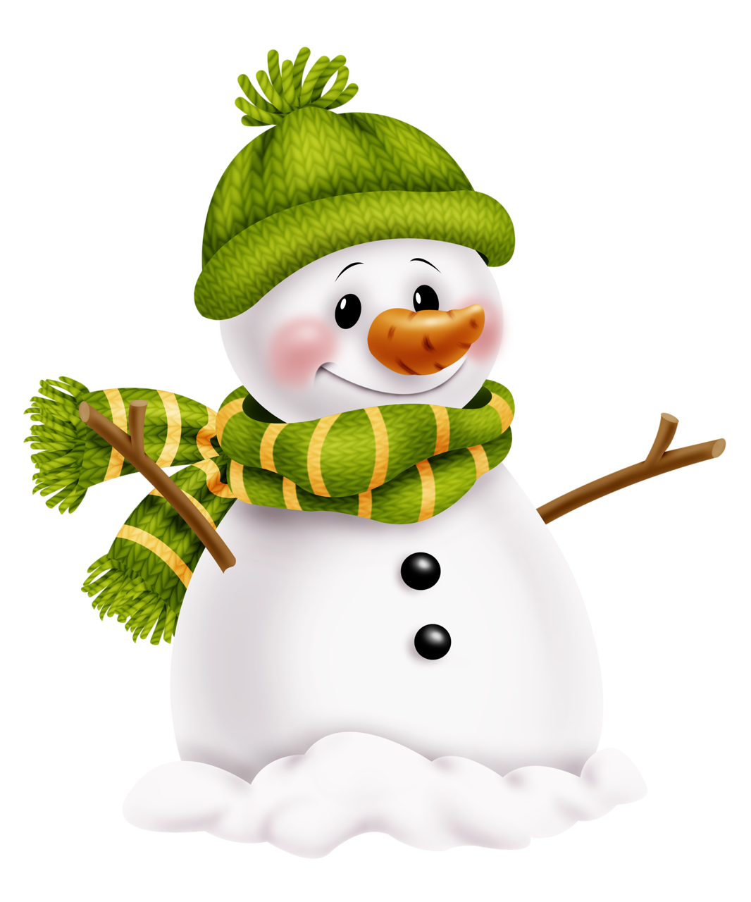 Снеговик на прозрачном фоне