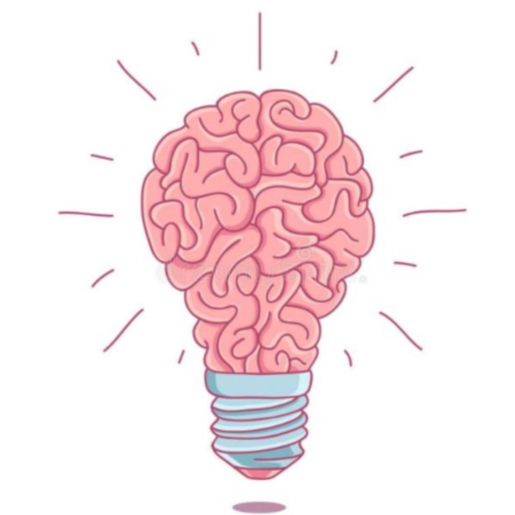 Мозг на розовом фоне