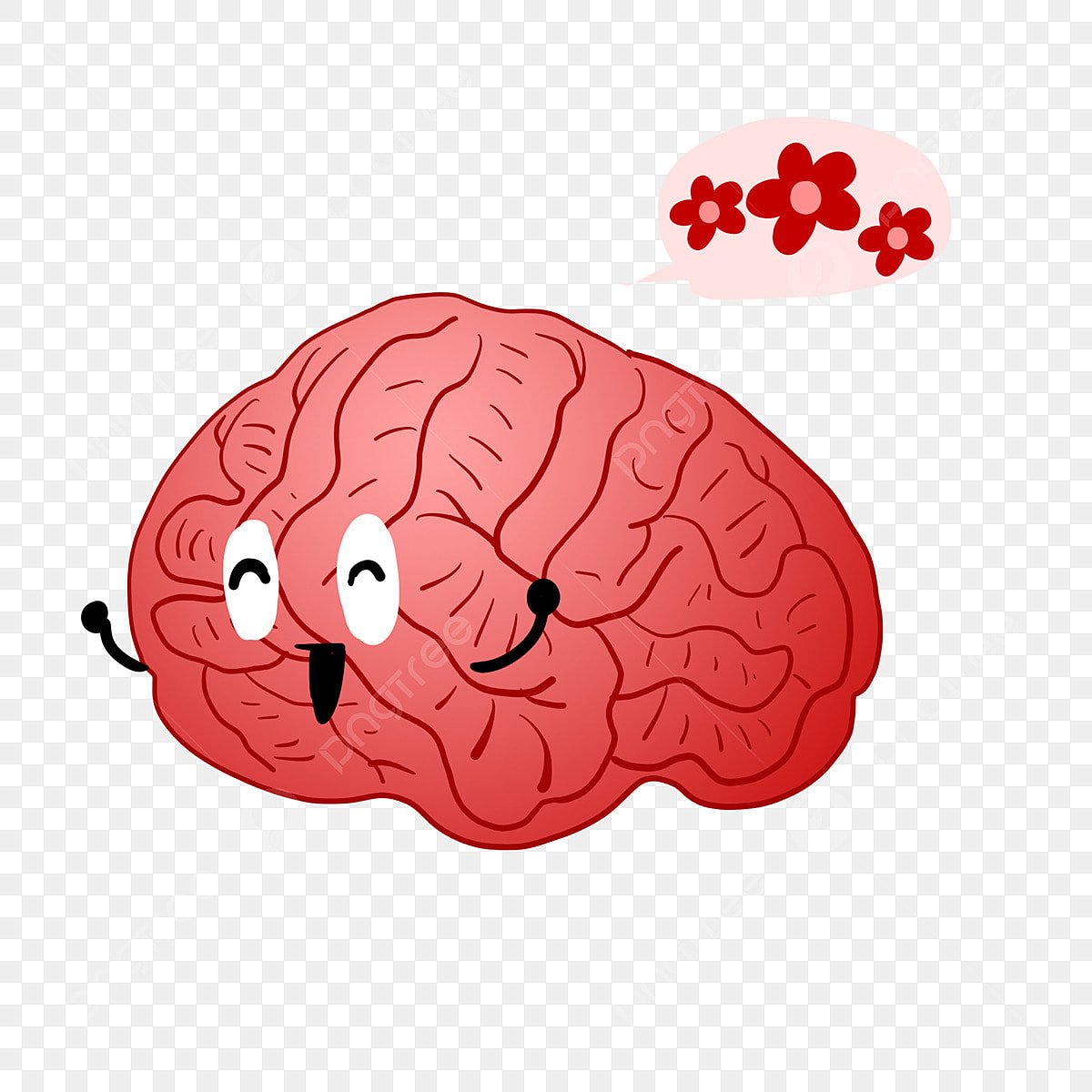 Мысль в мозгу мультяшная