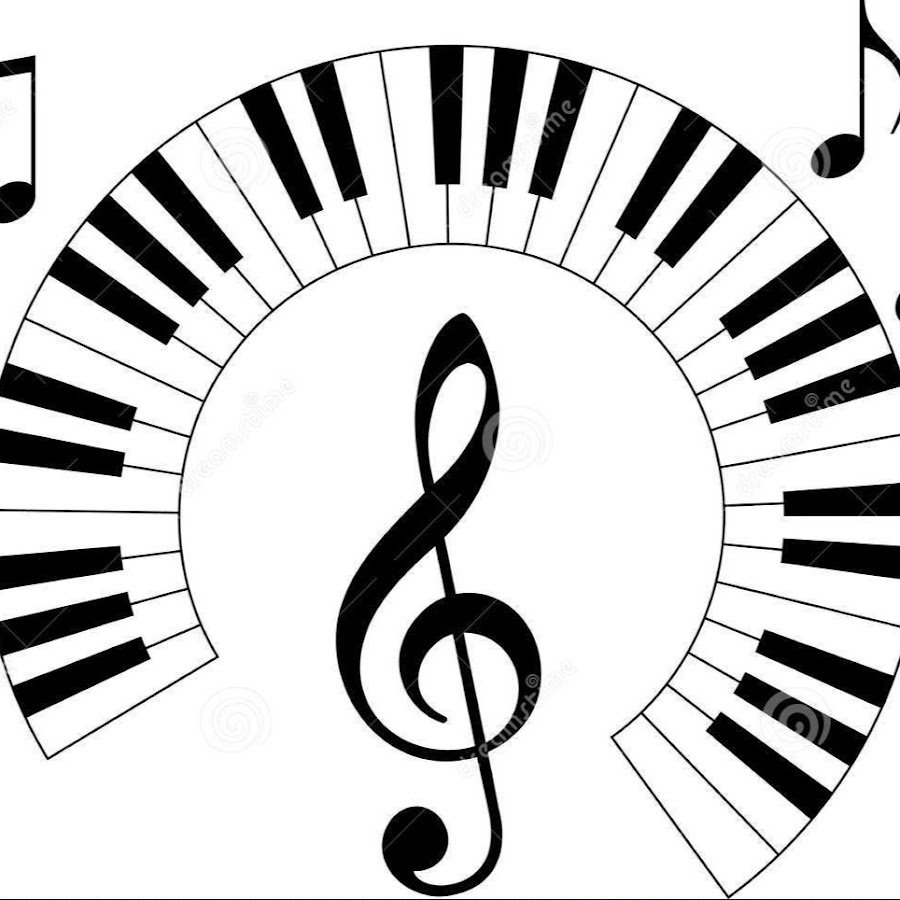 Клавиши пианино по кругу