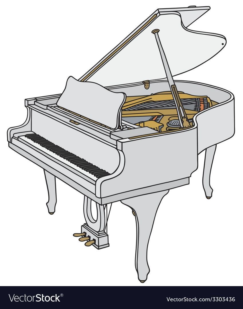 Рояль векторный рисунок