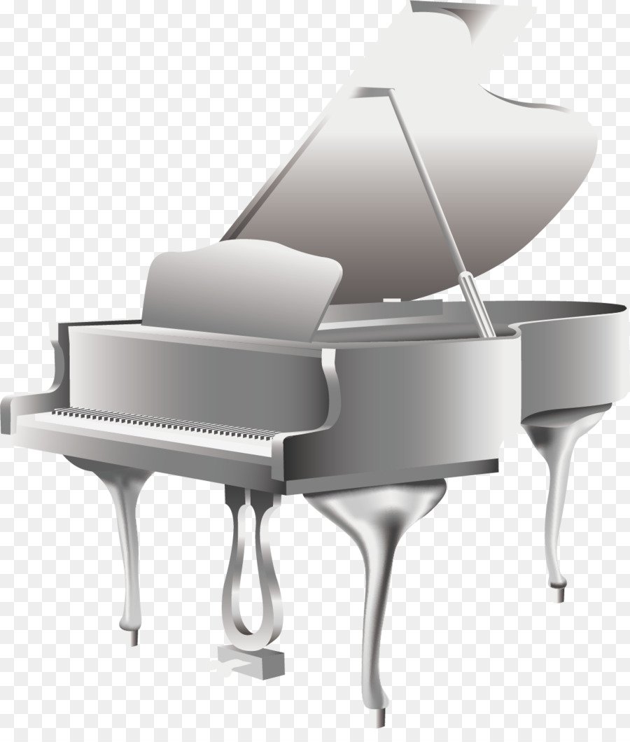 Пианист на белом фоне