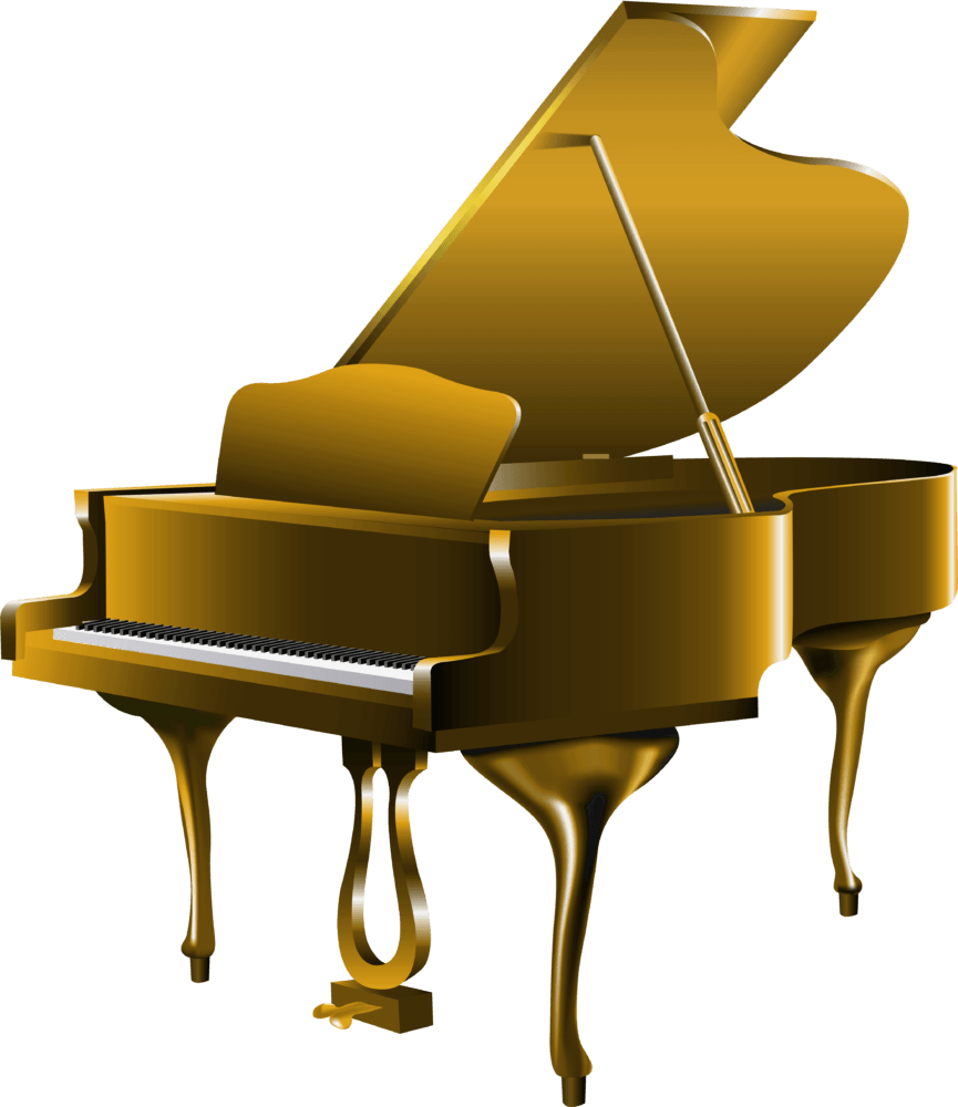 Рояль на прозрачном фоне
