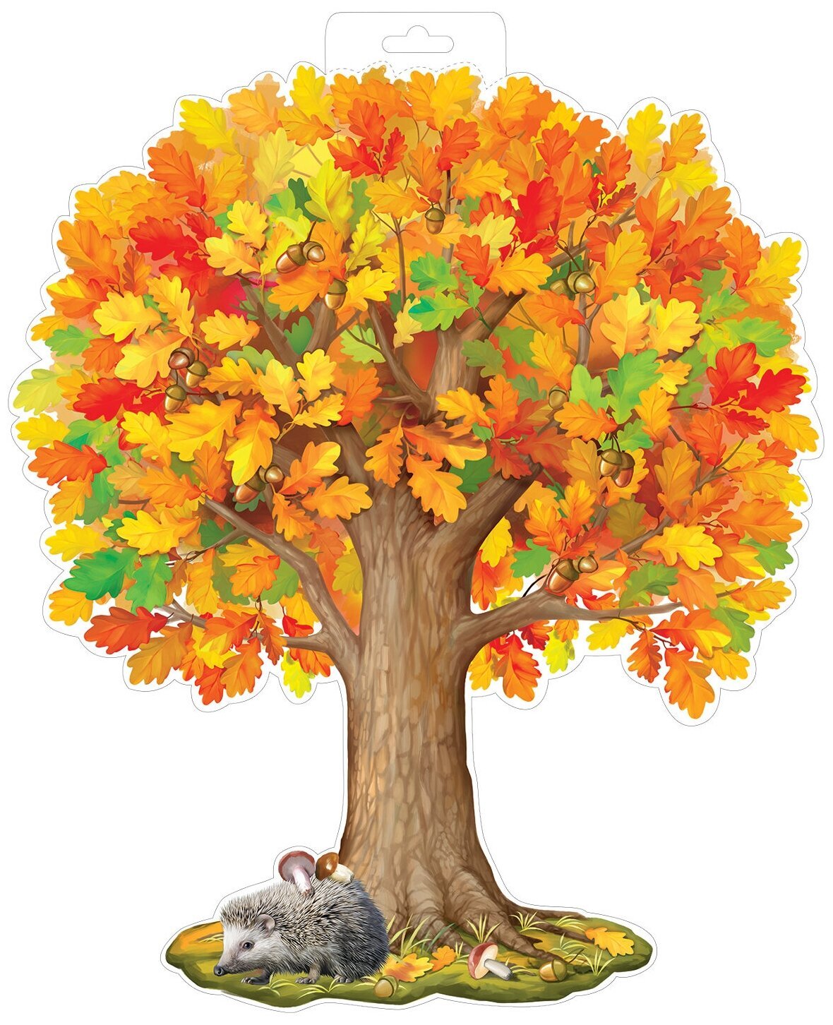 Деревья осенью вырубной плакат