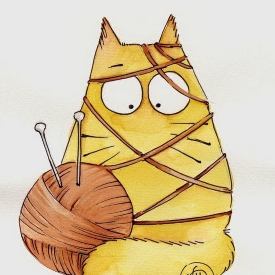 Кот и гнездо рисунок