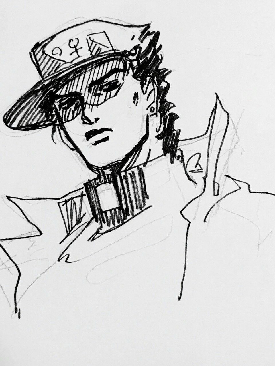 Джотаро Куджо карандашом