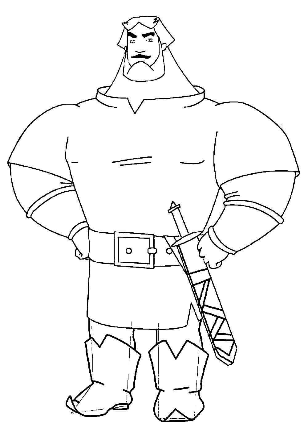 Раскраска "Илья Муромец"