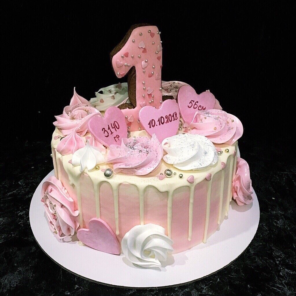 Торт на 1 годик девочке