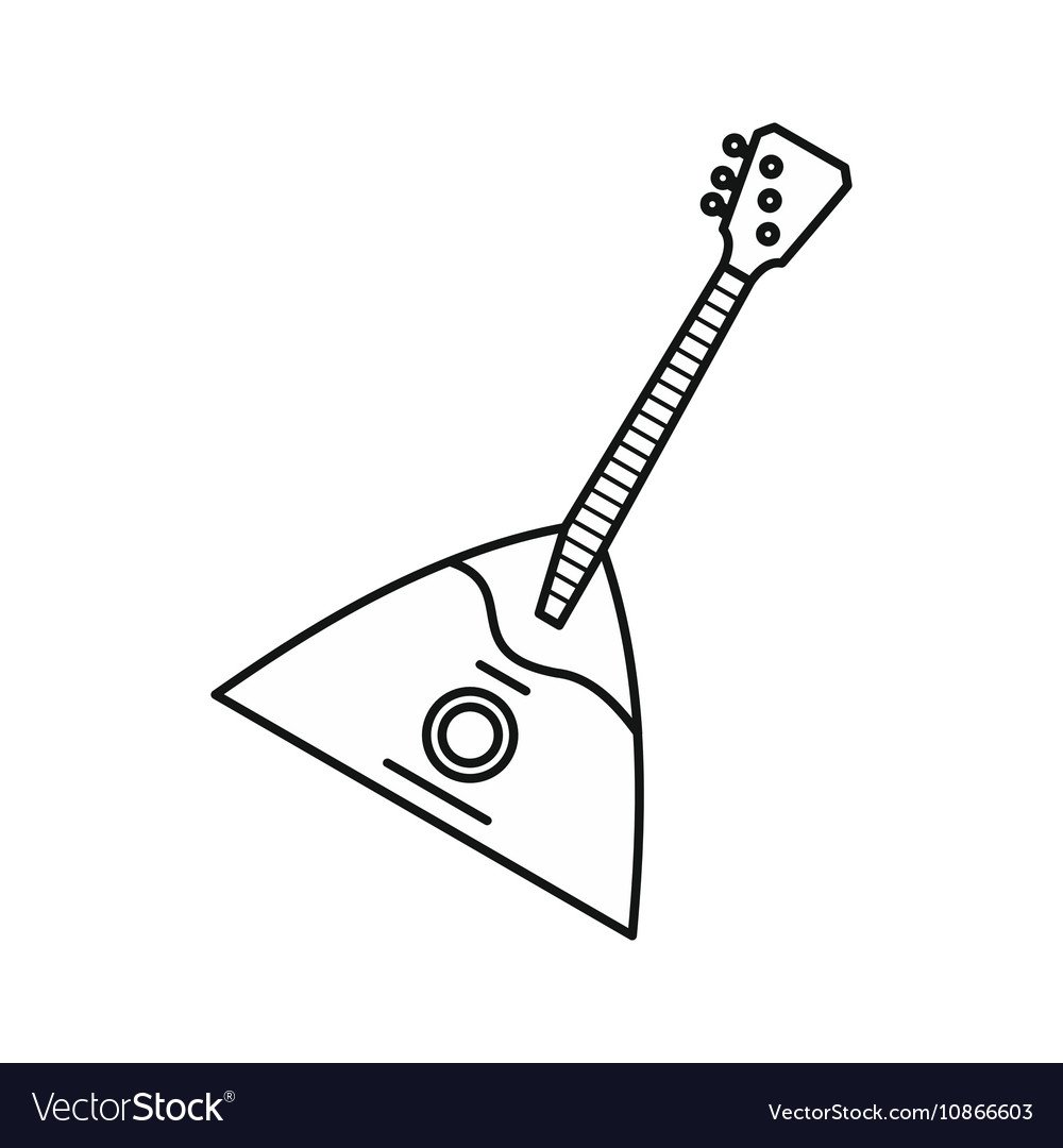 Раскраска балалайка музыкальный инструмент