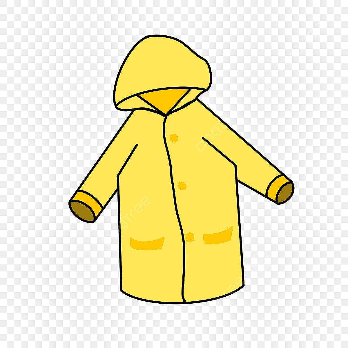 Желтый дождевик клипарт