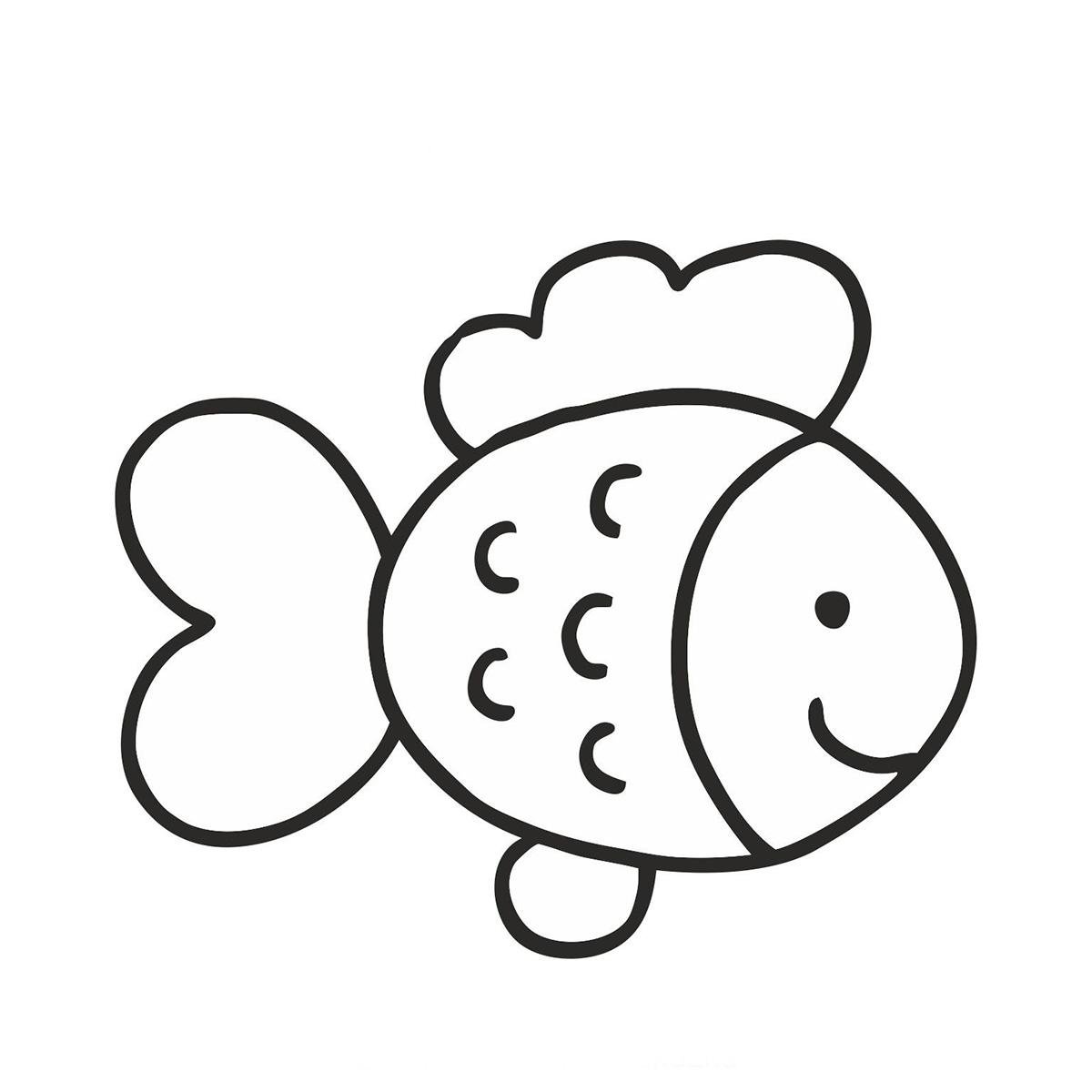 Рыбка для раскрашивания для самых маленьких