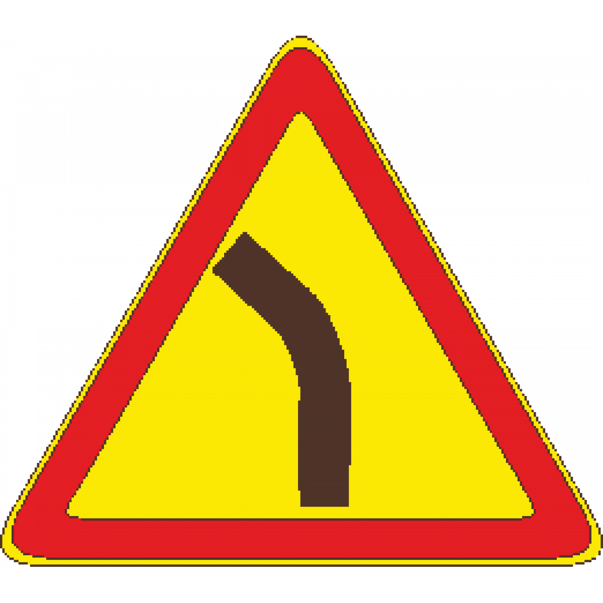 Знак крутой поворот