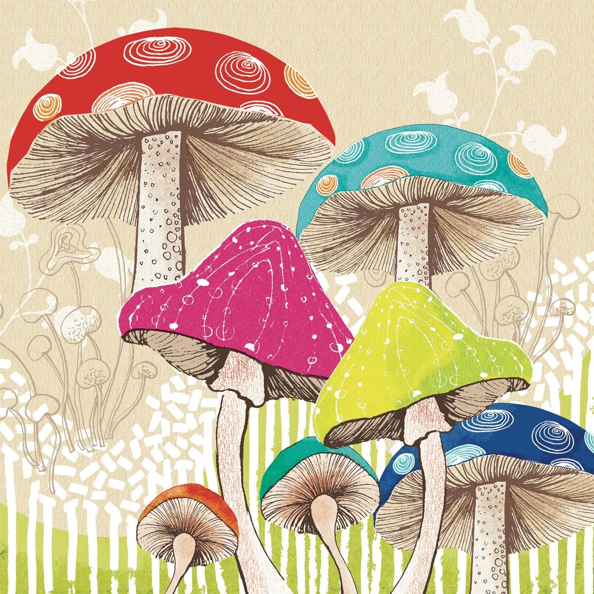 Стилизованные грибы