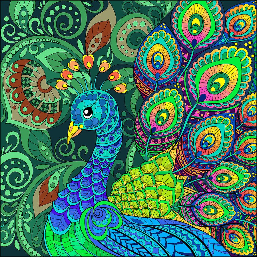 Орнамент павлина