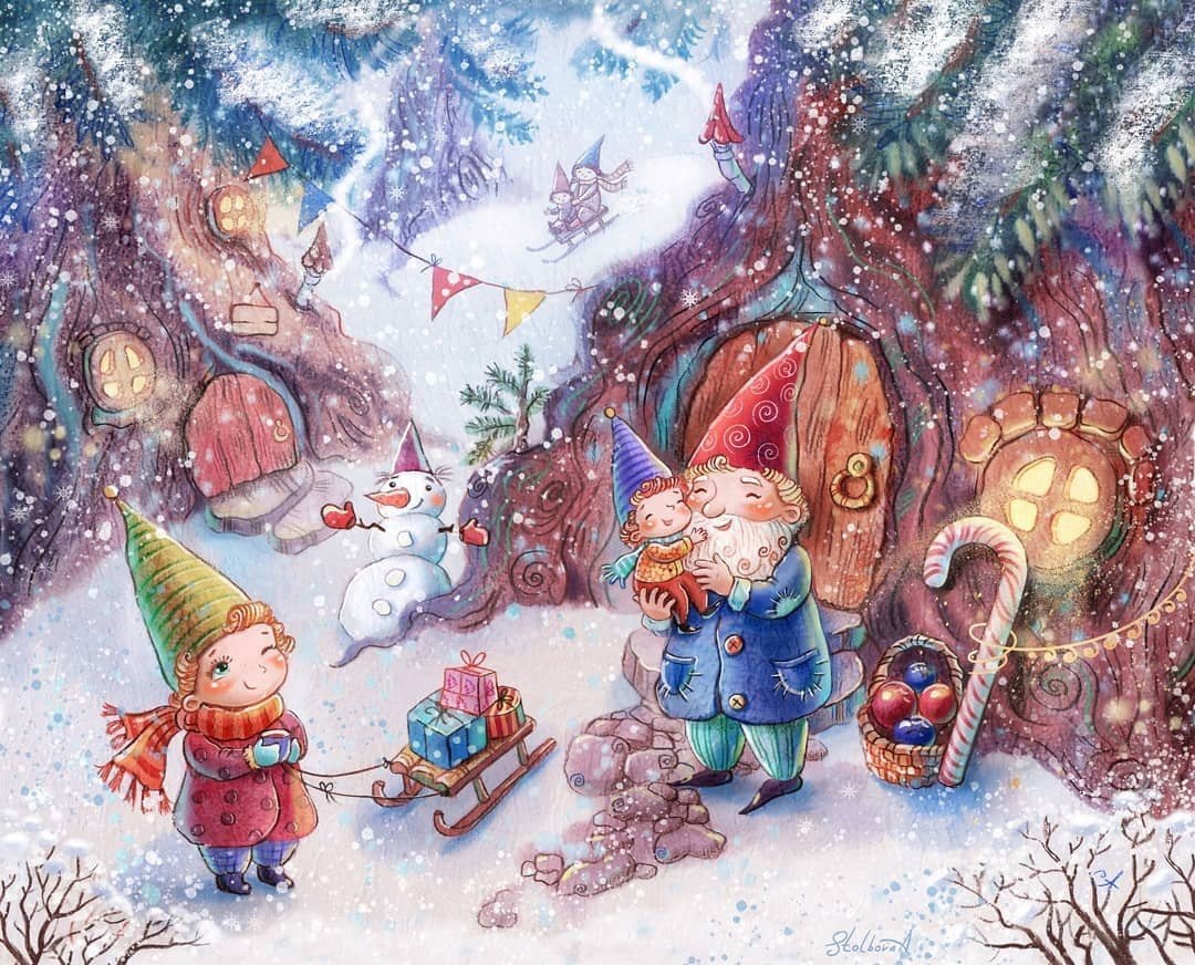 Новогодние Гномы и эльфы