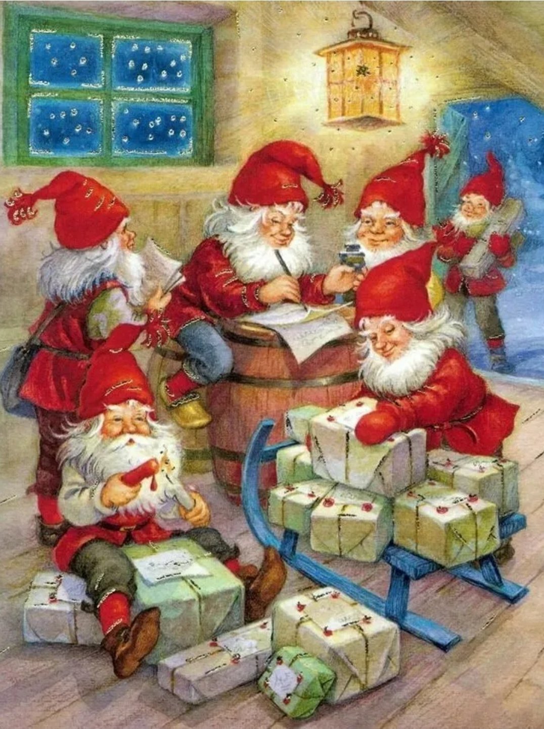 Гномы мультяшные новогодние