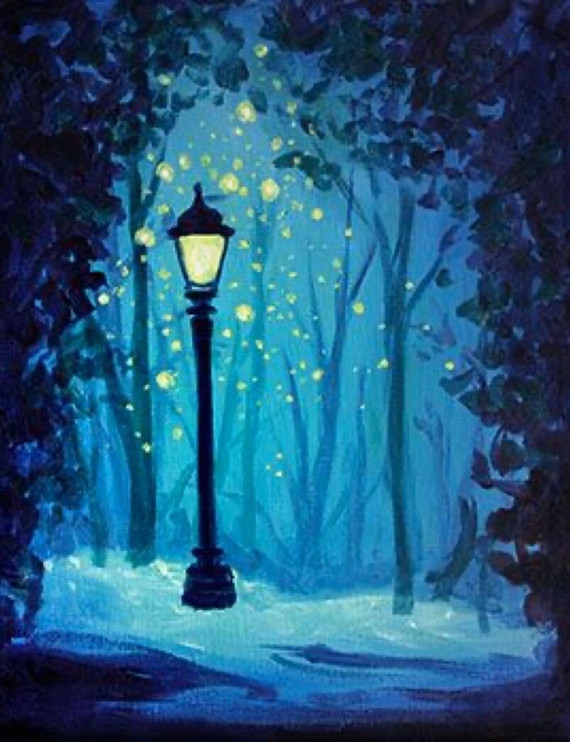 Пейзаж с фонарем