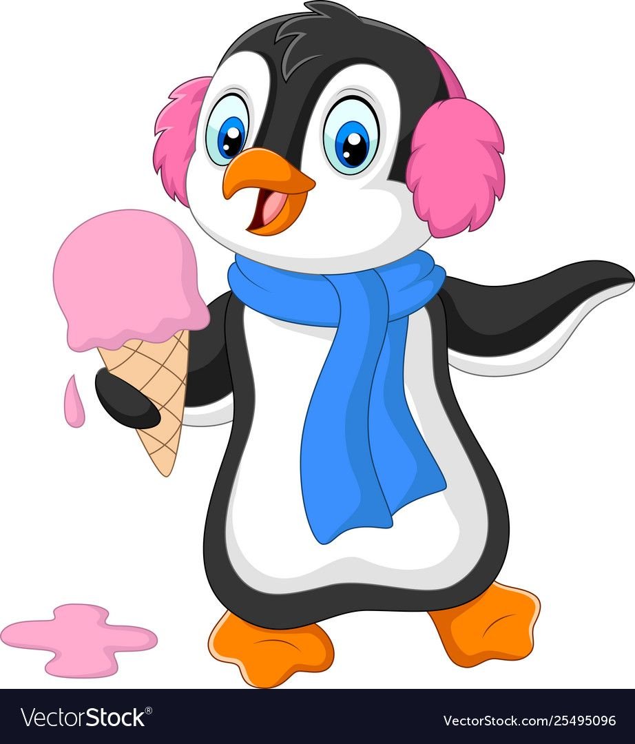 Пингвин с мороженым