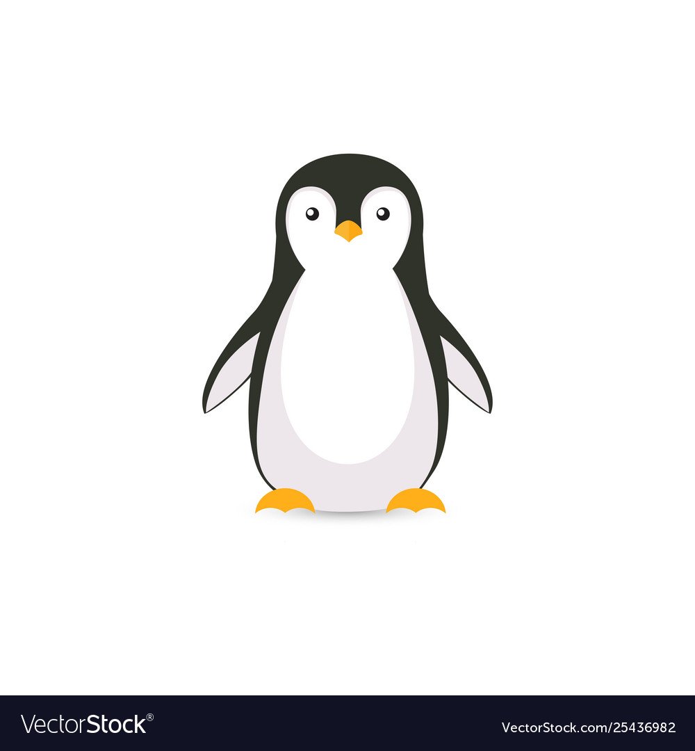 Пингвин сзади рисунок